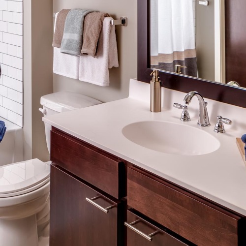 Bathroom options with thoughtful details large, bright bathroom