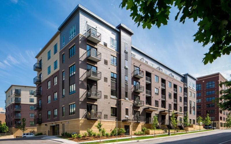 The Paxon apartments with balconies